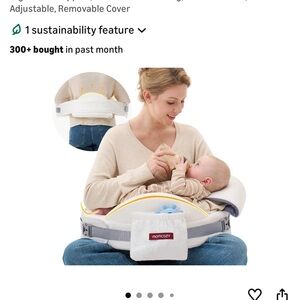 Momcozy Baby Nursing Pillow with Adjustable Support - Gray